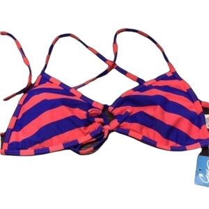 California waves bikini top swim striped